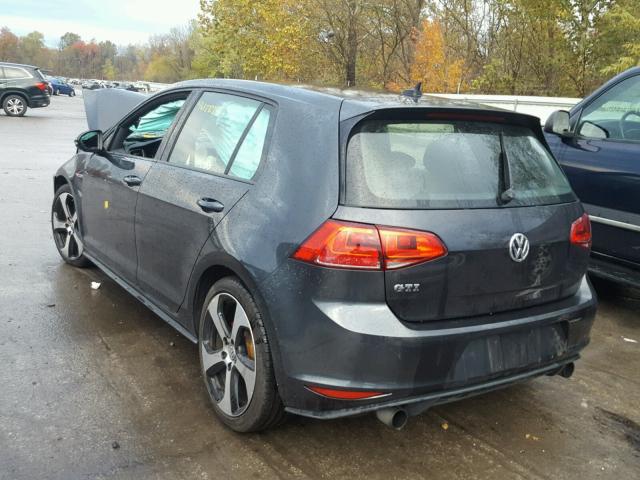 3VW4T7AU5FM044825 - 2015 VOLKSWAGEN GTI CHARCOAL photo 3