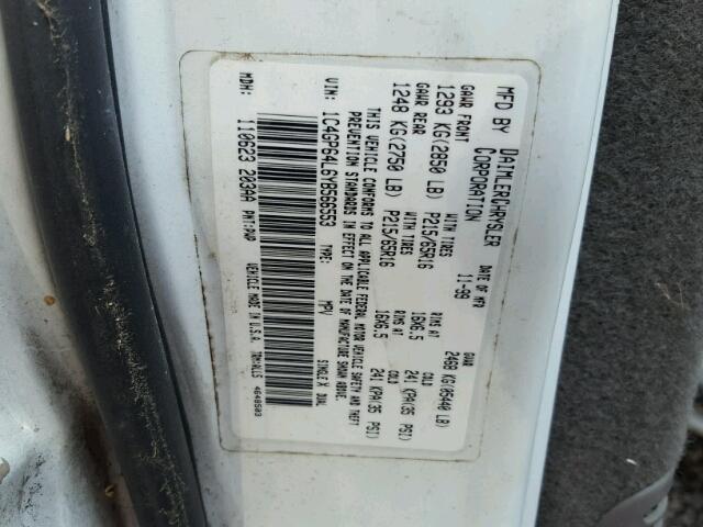 1C4GP64L6YB566553 - 2000 CHRYSLER TOWN & COU WHITE photo 10