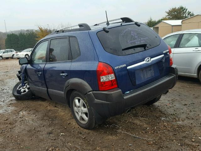 KM8JN12D15U066368 - 2005 HYUNDAI TUCSON GLS BLUE photo 3