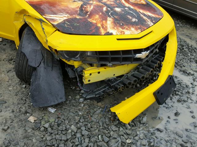 2G1FS1EW9B9153873 - 2011 CHEVROLET CAMARO SS YELLOW photo 10