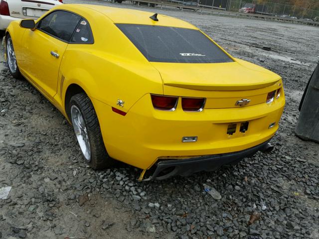 2G1FS1EW9B9153873 - 2011 CHEVROLET CAMARO SS YELLOW photo 3