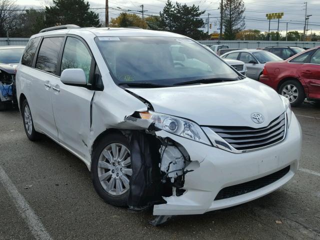 5TDDK3DC4FS108855 - 2015 TOYOTA SIENNA XLE WHITE photo 1