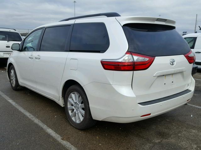 5TDDK3DC4FS108855 - 2015 TOYOTA SIENNA XLE WHITE photo 3