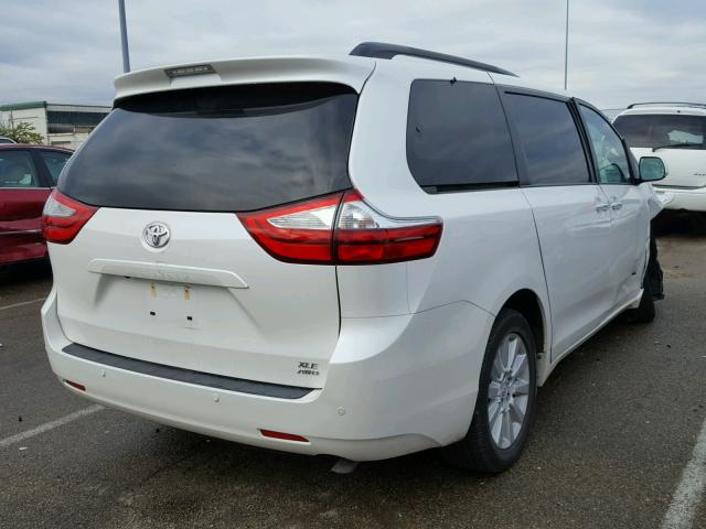 5TDDK3DC4FS108855 - 2015 TOYOTA SIENNA XLE WHITE photo 4