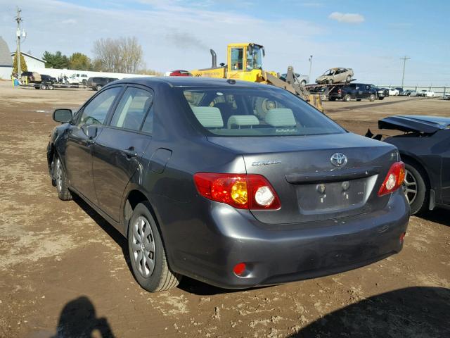 1NXBU4EE6AZ299542 - 2010 TOYOTA COROLLA BA GRAY photo 3