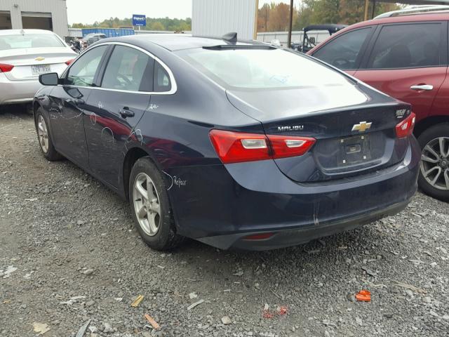 1G1ZB5ST2GF280364 - 2016 CHEVROLET MALIBU LS BLUE photo 3