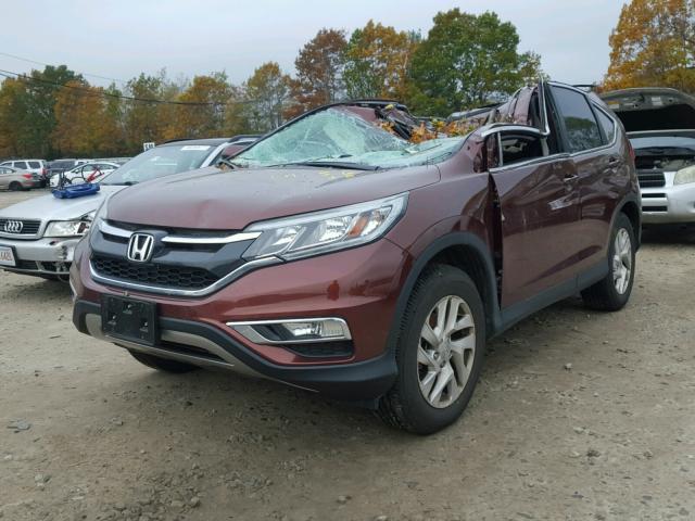 2HKRM4H53GH624360 - 2016 HONDA CR-V EX MAROON photo 2