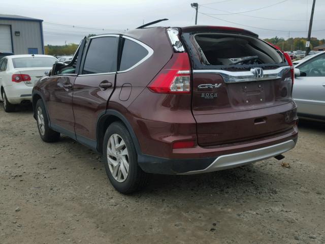 2HKRM4H53GH624360 - 2016 HONDA CR-V EX MAROON photo 3