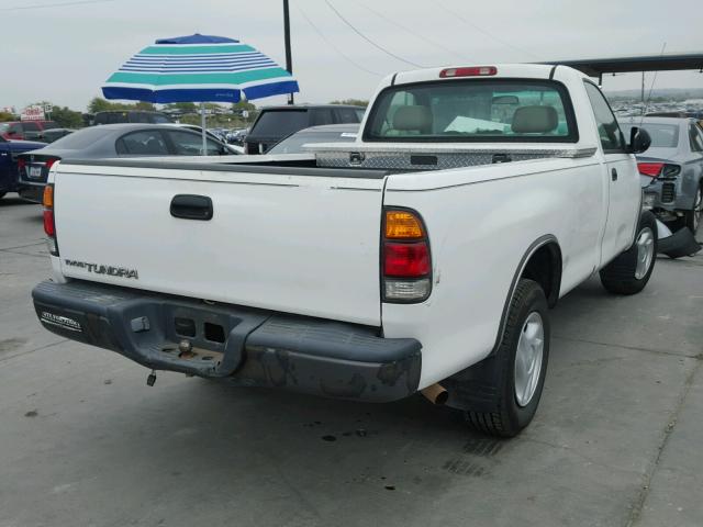 5TBJN32103S402320 - 2003 TOYOTA TUNDRA WHITE photo 4