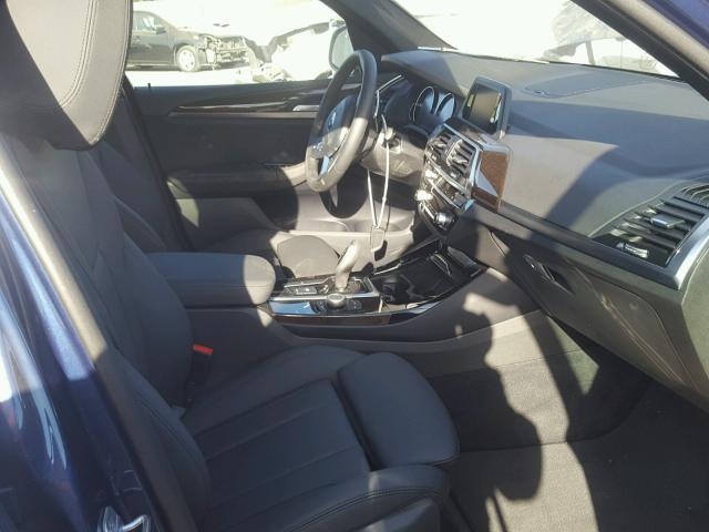 5UXTR7C50KLF25243 - 2019 BMW X3 SDRIVE3 BLUE photo 5