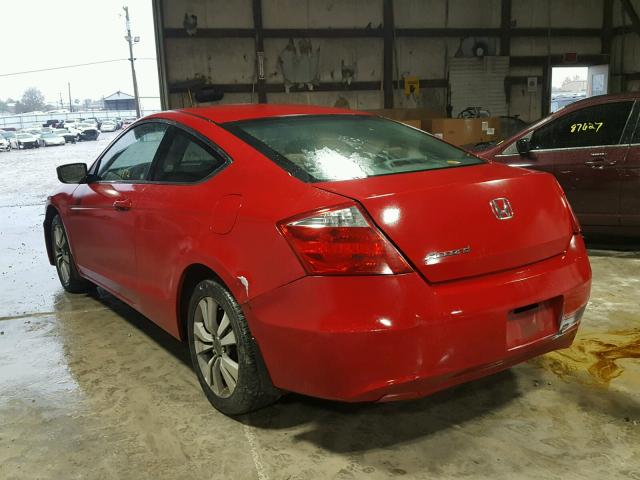 1HGCS12708A026869 - 2008 HONDA ACCORD EX RED photo 3