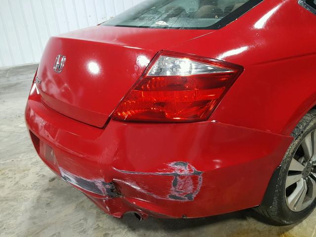 1HGCS12708A026869 - 2008 HONDA ACCORD EX RED photo 9