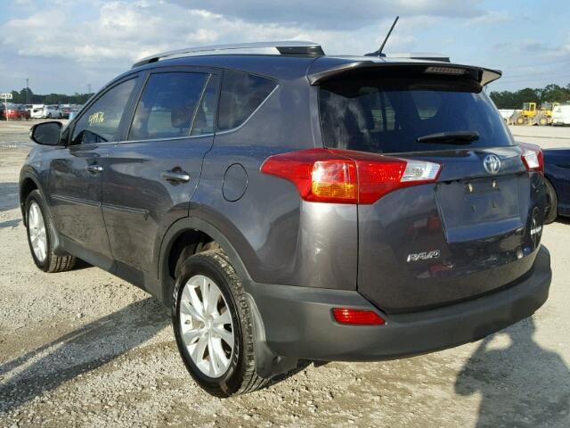 2T3YFREV1EW083645 - 2014 TOYOTA RAV4 LIMIT GRAY photo 3