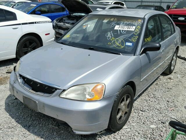 2HGES165X2H535975 - 2002 HONDA CIVIC SILVER photo 2