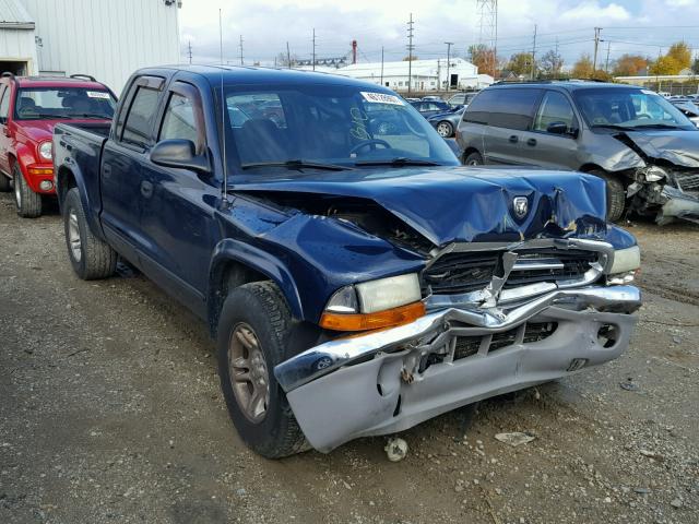 1D7HL48N23S103114 - 2003 DODGE DAKOTA QUA BLUE photo 1