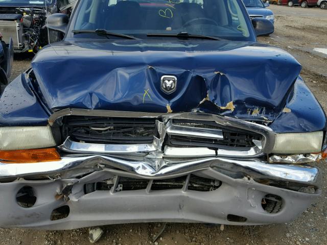 1D7HL48N23S103114 - 2003 DODGE DAKOTA QUA BLUE photo 7