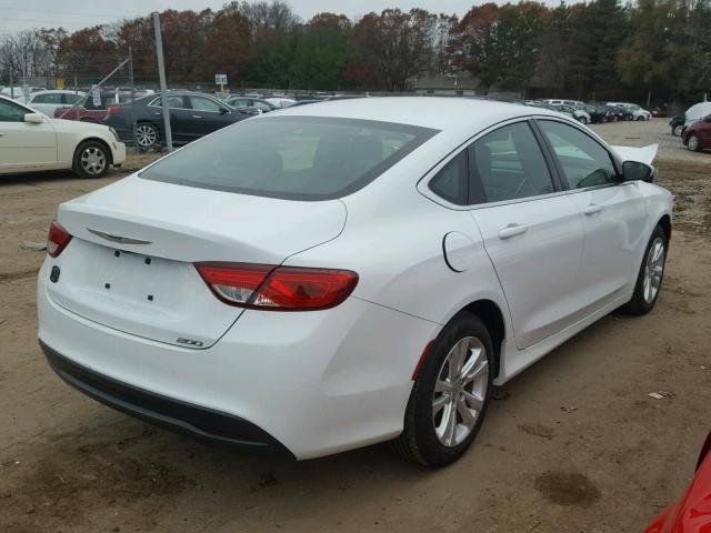 1C3CCCFBXGN194407 - 2016 CHRYSLER 200 LX WHITE photo 4