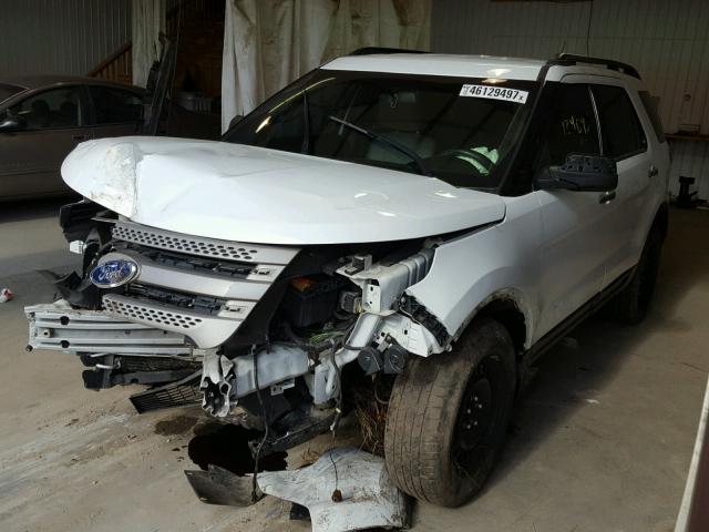 1FM5K7B94EGB59618 - 2014 FORD EXPLORER WHITE photo 2