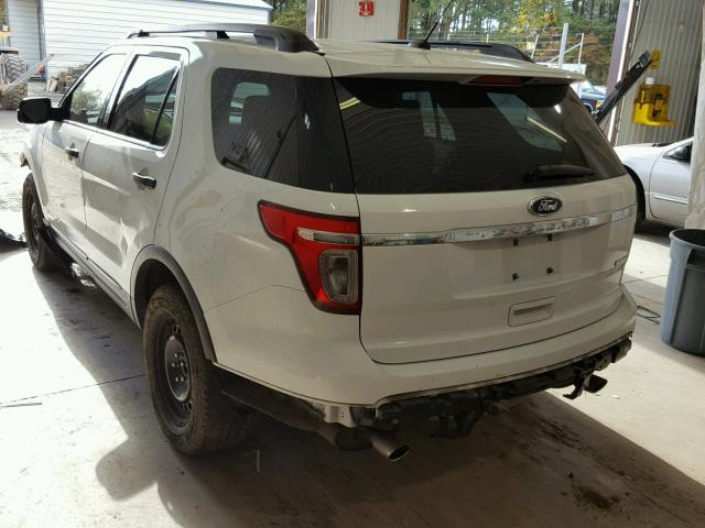 1FM5K7B94EGB59618 - 2014 FORD EXPLORER WHITE photo 3