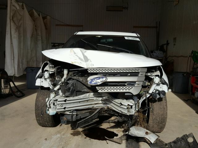 1FM5K7B94EGB59618 - 2014 FORD EXPLORER WHITE photo 9