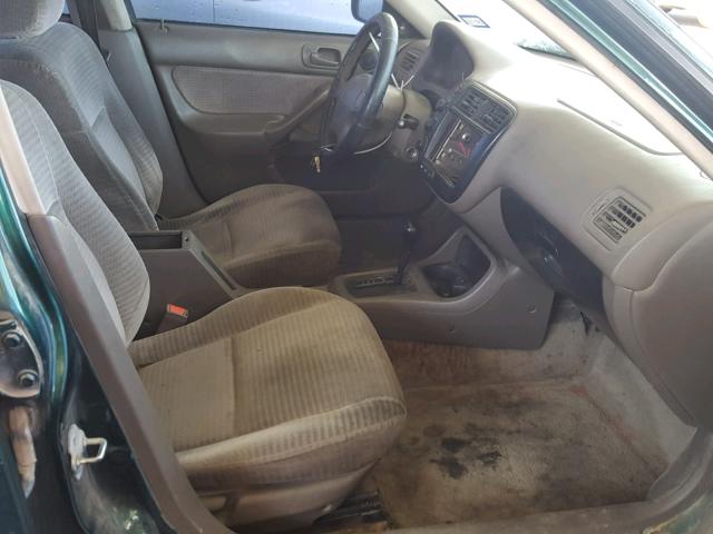 2HGEJ6617XH519608 - 1999 HONDA CIVIC BASE GREEN photo 5