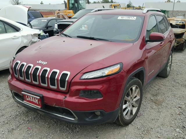 1C4PJLDS2EW129838 - 2014 JEEP CHEROKEE L MAROON photo 2