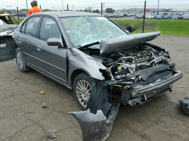 2HGES26745H614005 - 2005 HONDA CIVIC GRAY photo 1