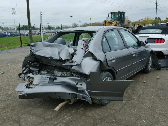 2HGES26745H614005 - 2005 HONDA CIVIC GRAY photo 4