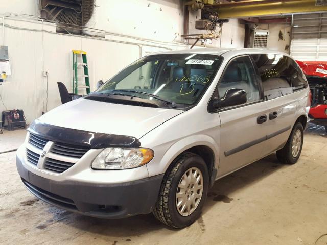 1D4GP21R77B126568 - 2007 DODGE CARAVAN C/ SILVER photo 2