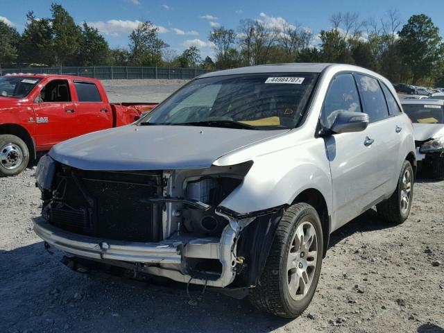 2HNYD28398H510477 - 2008 ACURA MDX TECHNO SILVER photo 2