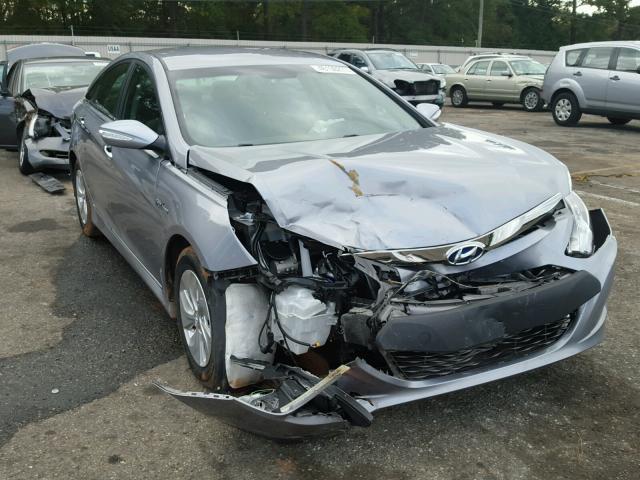 KMHEC4A47FA129972 - 2015 HYUNDAI SONATA HYB SILVER photo 1