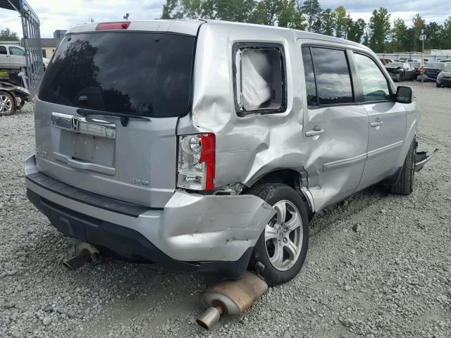 5FNYF4H76DB023588 - 2013 HONDA PILOT EXLN SILVER photo 4