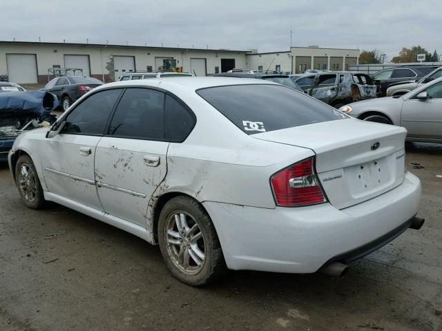 4S3BL616657204967 - 2005 SUBARU LEGACY 2.5 WHITE photo 3