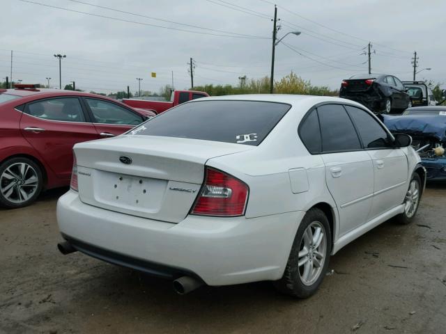 4S3BL616657204967 - 2005 SUBARU LEGACY 2.5 WHITE photo 4