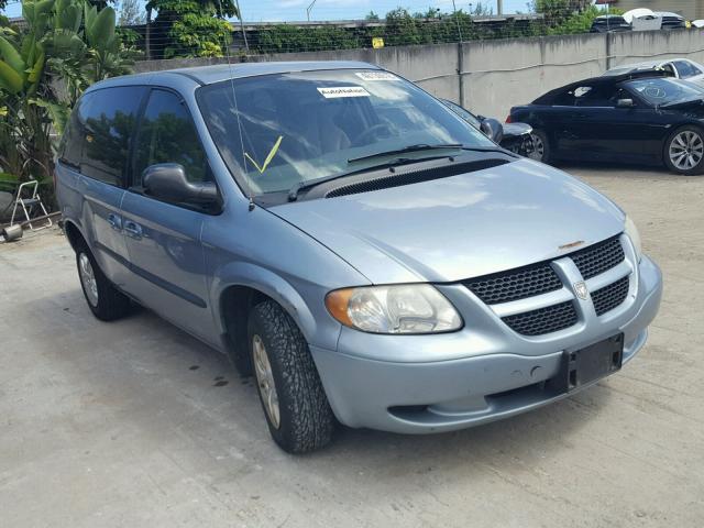 1D4GP45393B167358 - 2003 DODGE CARAVAN SP BLUE photo 1