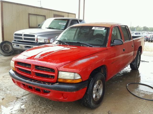 1B7HL38X62S542160 - 2002 DODGE DAKOTA QUA RED photo 2