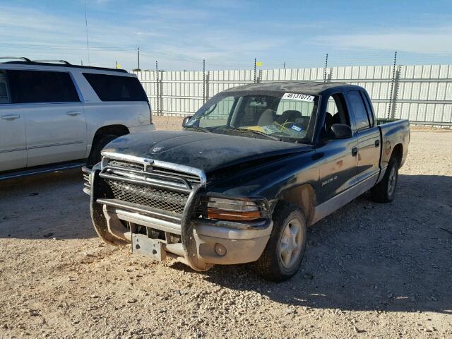 1B7GL2AX9YS602070 - 2000 DODGE DAKOTA QUA GREEN photo 2