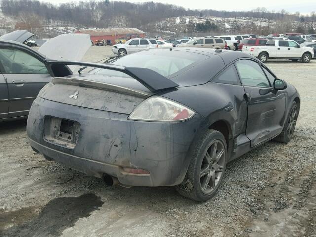 4A3AK64F38E023624 - 2008 MITSUBISHI ECLIPSE SE BLACK photo 4