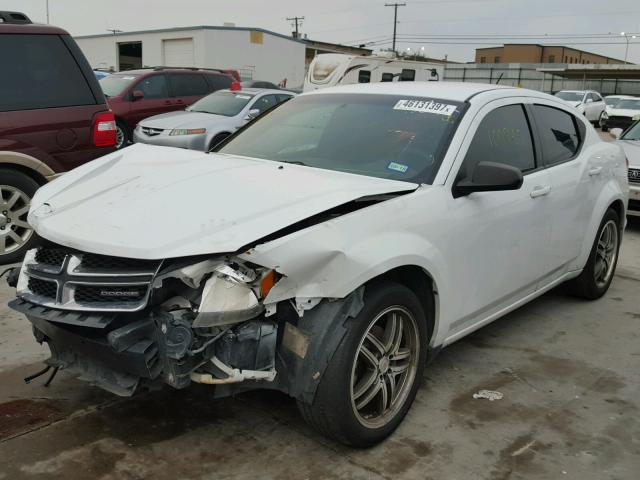 1C3CDZABXCN110300 - 2012 DODGE AVENGER SE WHITE photo 2