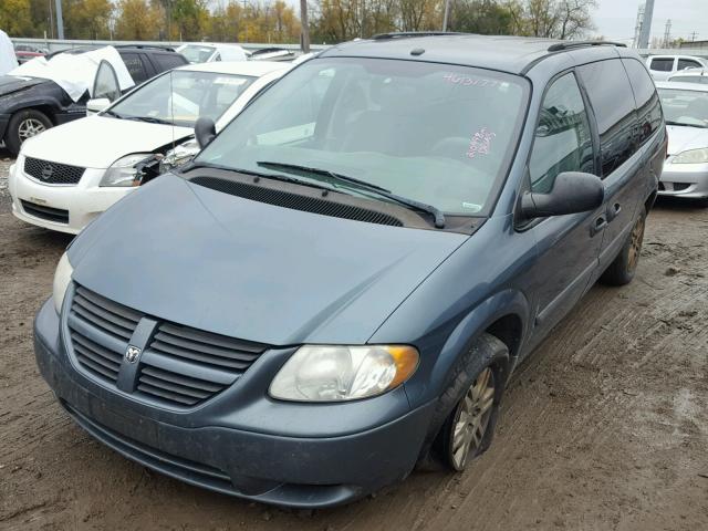 1D4GP24R96B598877 - 2006 DODGE GRAND CARA BLUE photo 2