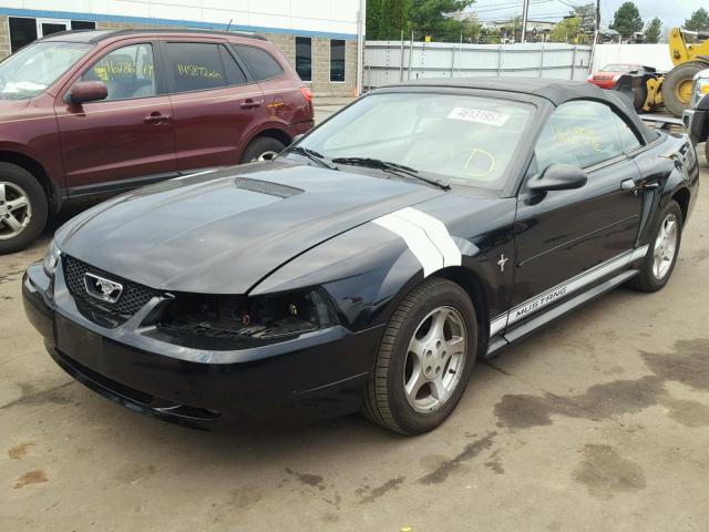 1FAFP44412F227066 - 2002 FORD MUSTANG BLACK photo 2