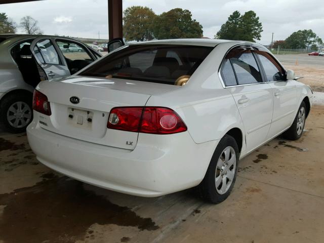 KNAGE123665062069 - 2006 KIA OPTIMA LX WHITE photo 4