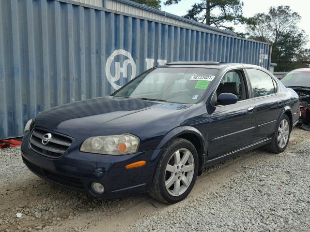 JN1DA31D32T440302 - 2002 NISSAN MAXIMA GLE BLUE photo 2