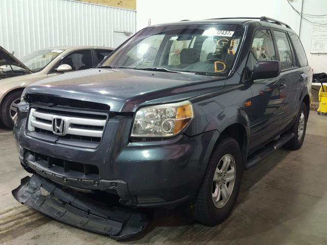 5FNYF28126B038785 - 2006 HONDA PILOT LX BLUE photo 2