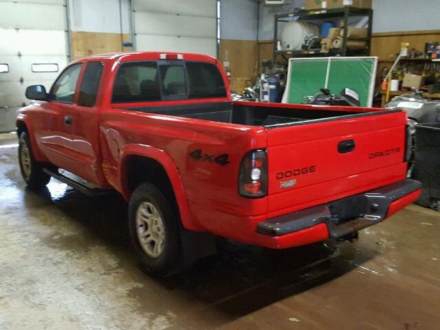 1D7HG32X43S156258 - 2003 DODGE DAKOTA SPO RED photo 3