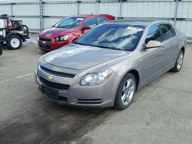 1G1ZH57B28F203834 - 2008 CHEVROLET MALIBU 1LT GOLD photo 2