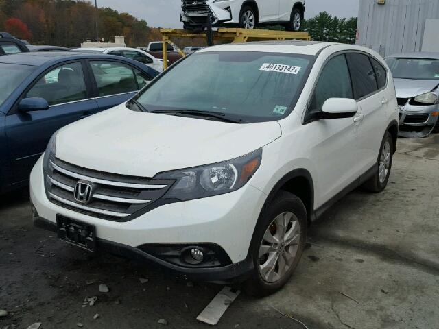 5J6RM4H50EL104667 - 2014 HONDA CR-V EX WHITE photo 2