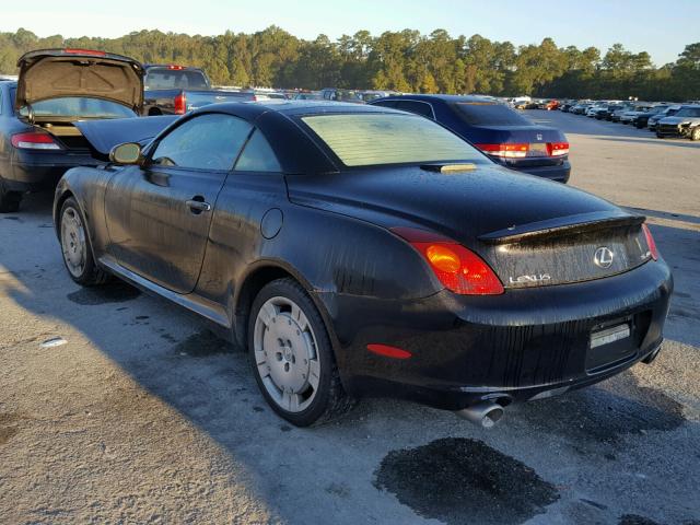 JTHFN48YX20033621 - 2002 LEXUS SC 430 BLACK photo 3