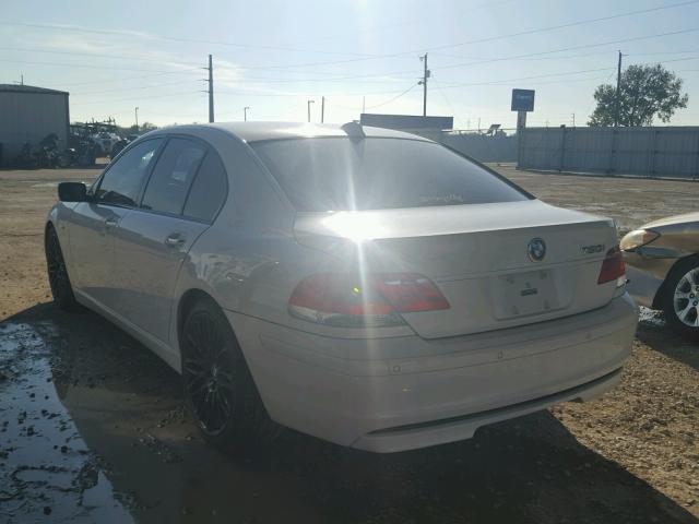 WBAHL83538DT13206 - 2008 BMW 750I WHITE photo 3