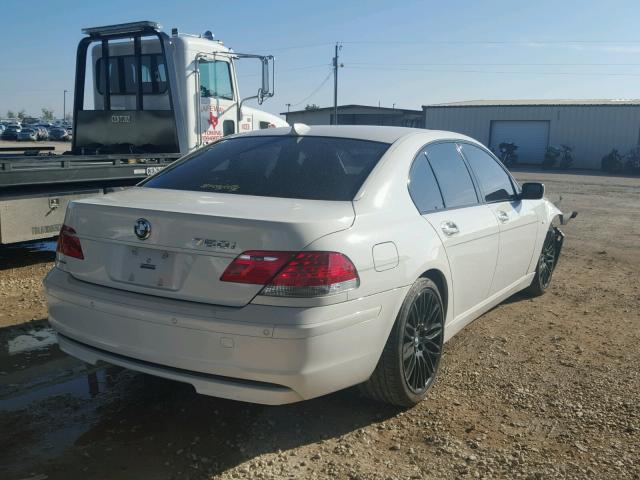 WBAHL83538DT13206 - 2008 BMW 750I WHITE photo 4